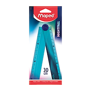 MAPED Regla Plegable Nightfall 15/30 cm Reglas/Gomas/Sacapuntas