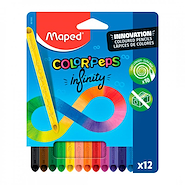 MAPED LAPICES DE COLORES INFINITOS X 12 Escritura Escolar