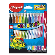 MAPED Marcadores Jungle X12 Punta Media - Lavable