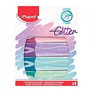 MAPED Resaltador Glitter Pastel x 4 Escritura