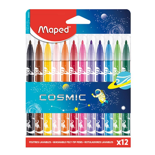 MAPED Marcadores X 12 Cosmic Escritura Escolar