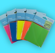 MEMO FIX Adhesivo Transparente Color Fluo 50 hjs. 75x 75 mm