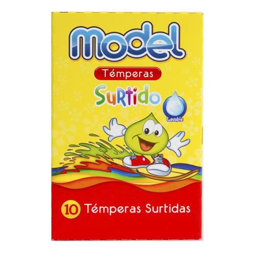 MODEL Tempera Model Caja Surtida x 10 Arte Escolar