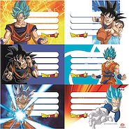 MOOVING Etiquetas Dragon Ball Etiqueta Escolares