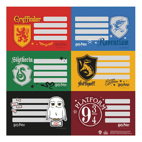 MOOVING Etiquetas Harry Potter Etiqueta Escolares