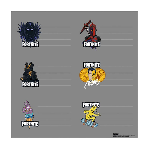 MOOVING Etiquetas Fortnite Etiqueta Escolares