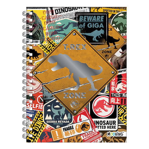 MOOVING Cuaderno 16 X 21 Espiralado Jurassic World Cuadernos