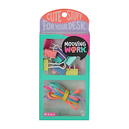 MOOVING Kit 2 en 1 Mania Green Rubber bands y Binder clip 19mm