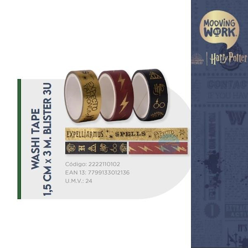 MOOVING Washi Harry Potter Blister x3 Cintas