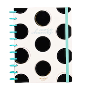 MOOVING Cuaderno Loop a Discos 3 Caratulas+ Stickers+80 hjs. Rayadas+Stencil+Sobre Plastico