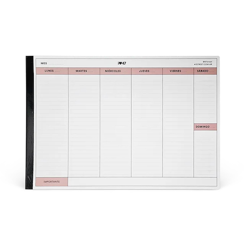 MOOVING Planner Semanal Escritorio Organizador