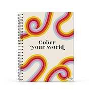 MOOVING Cuaderno A4 Tapa Dura Rainbow Cuaderno Rayado 96h.