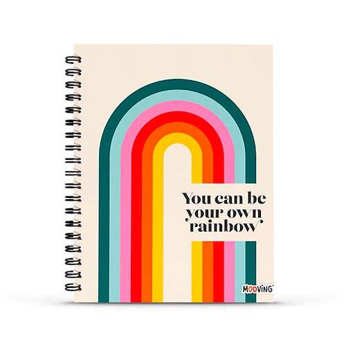 MOOVING Cuaderno 16 X 21 Espiralado Rainbow Cuadernos