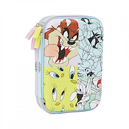 MOOVING Cartuchera Estuche Doble Eva Looney Tunes Cartucheras