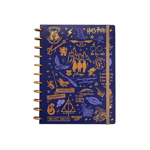 MOOVING Cuaderno a Discos Harry Potter 3 Caratulas+ Stickers+80 hjs. Rayadas+Stencil+Sobre Plastico