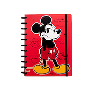 MOOVING Cuaderno a Discos Mickey 3 Caratulas+ Stickers+80 hjs. Rayadas+Stencil+Sobre Plastico