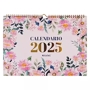 MOOVING Calendario 35x25 Floral Calendario espiralado