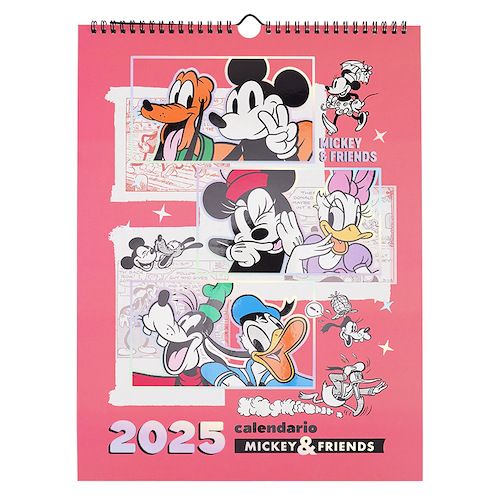 MOOVING Calendario 40x30 Mickey Calendario espiralado + plancha stickers