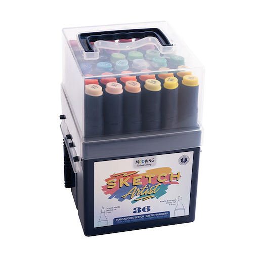 MOOVING Marcador Sketch x 36 Permanente Doble punta