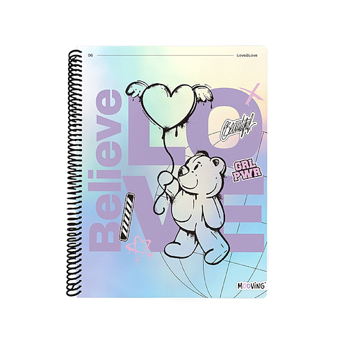 MOOVING Cuaderno Universitario GRL PWR Cuaderno Cuadriculado