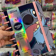 MOOVING Cuaderno Loop a Discos Stich 3 Caratulas+ Stickers+80 hjs. Rayadas+Stencil+Sobre Plastico