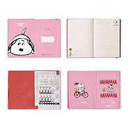 MOOVING Notes Tapa dura Snoopy Cuaderno A5 Rayado con Elastic.