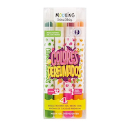 MOOVING Resaltadores gel X 4 colores perfumados Perfumados, trazo suave y luminoso