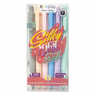 MOOVING Roller Ball Gel Retractil Pastel X 6 Escritura Artistica