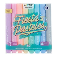 MOOVING Resaltador Pastel Blister Surtido X 8 U. Escritura Artistica
