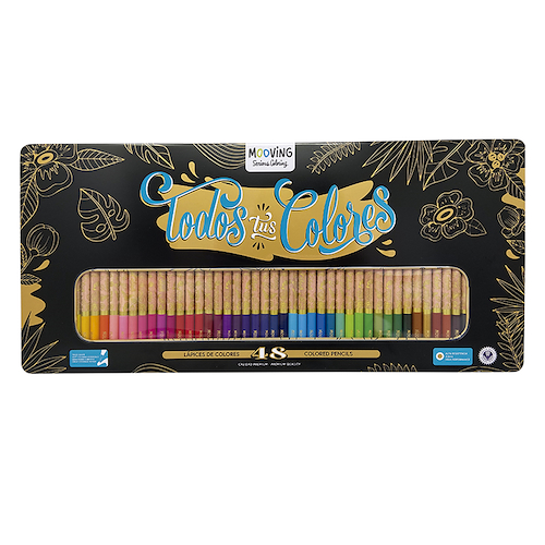 MOOVING Lapices de Colores Lata x 48 Mina de 3.3 mm
