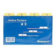 NEPACO Indice Fichero De Cartulina N° 3 Organizadores