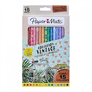 PAPER MATE Lapices de colores VINTAGE x 15 Escritura
