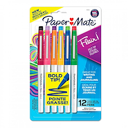 PAPER MATE Marcadores Flair Bold x 12 Escritura
