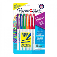 PAPER MATE Marcadores Flair Bold x 6 Escritura
