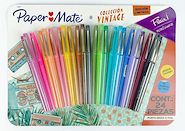 PAPER MATE Marcadores Flair Bold x 24 Colecciòn Vintage