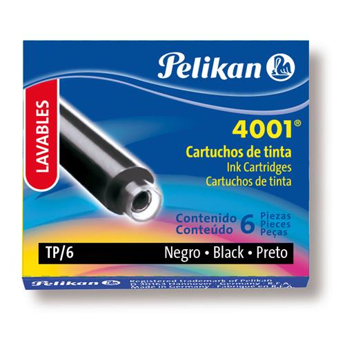 PELIKAN Cartucho X 6 Unidades Negro Escritura Escolar