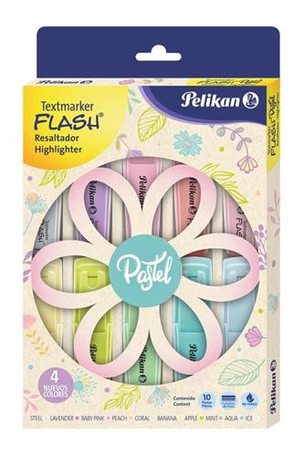 PELIKAN Resaltador Flash x 10 Pastel Escritura