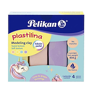 PELIKAN Plastilina X 4 Pastel Arte Escolar
