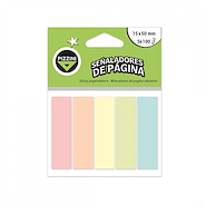 PIZZINI Nota Adhesiva BANDERITA PASTEL 5 X 100 U.