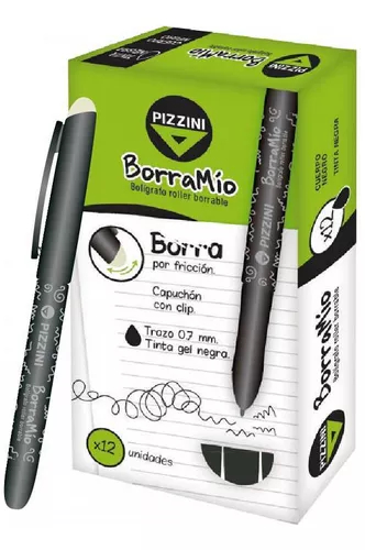 PIZZINI Roller Borramio Tinta Negra Escritura Escolar