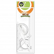 PIZZINI Set Geometrico x 4 Reglas/Gomas/Sacapuntas