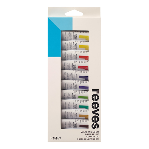 REEVES Acuarelas X 12 Pomos Surtidos Pinturas Profesionales