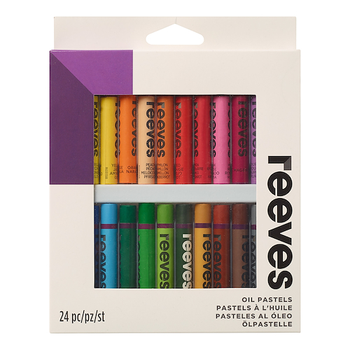 REEVES Pasteles Al Oleo X 24 Pinturas Profesionales