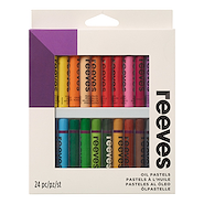 REEVES Pasteles Al Oleo X 24 Pinturas Profesionales