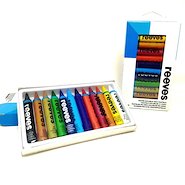 REEVES Pasteles a la cera Acuarelables X 12 Pinturas Profesionales