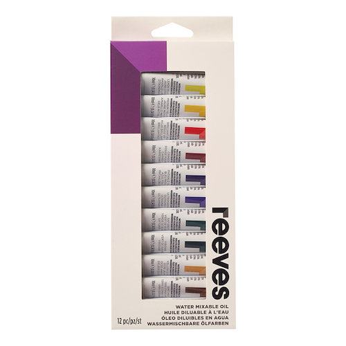 REEVES Set al oleo X 12 Pomos Pinturas Profesionales