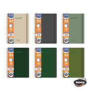 RIDEO Cuaderno A4 Green Con elastico 90hjs Cuaderno 90 grs
