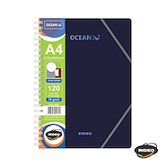 RIDEO Cuaderno + carpeta 3 Solapas Cuaderno 70 grs A4 Ocean120hjs