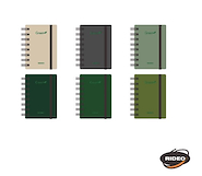 RIDEO Libreta A7 GREEN Libreta con Elastico