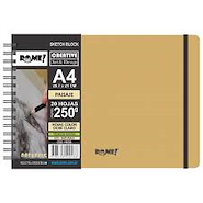 ROME Cuaderno A4 Sketch EcoNaturale 250g Técnicas Mixtas / 20 hojas